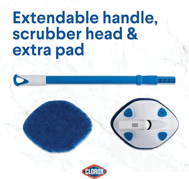 Clorox Extendable Tub and Tile Scrubber with Extra Pad - Image 2
